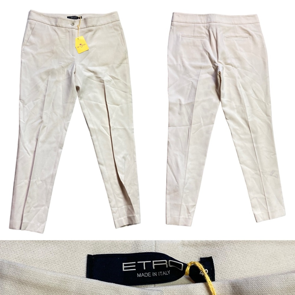 ETRO Cigarette Pants Women’s size 42 in Cream
